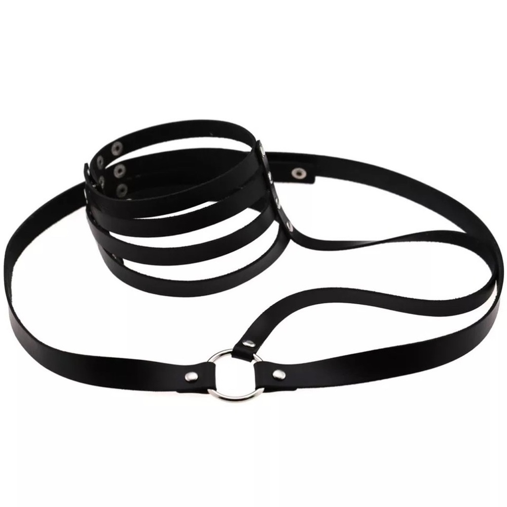 Women Multi-Layer Wide Choker Bandage Necklace - Picture 3 of 4
